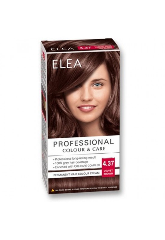 ELEA Боя за коса "Elea Professional Colour & Care" - № 4/37 Кадифено кафяв