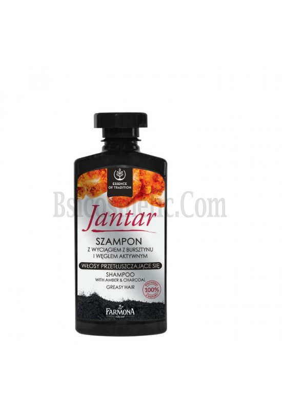 Farmona Jantar Натурален черен шампоан за мазна коса с екстракт от кехлибар и въглен - 330 мл.
