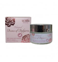 Victoria beauty Дневен крем за лице против бръчки с българско розово масло 50 ml
