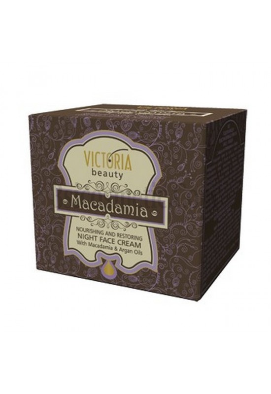 Victoria Beauty Подхранващ и възстановяващ крем за лице – нощен с Масла от Макадамия и Арган 50 мл.