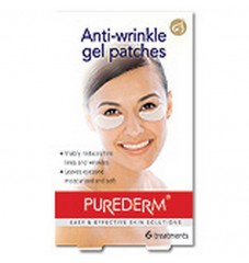 PureDerm Изглаждащи гел лепенки за околоочна зона - 6 бр.