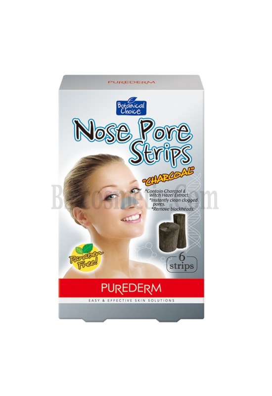 Purederm Лепенки за почистване на нос Активен въглен 6 бр.