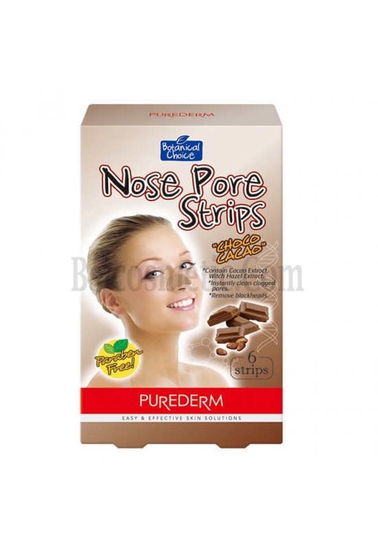 Purederm Лепенки за почистване на нос Шоколад 6 бр.