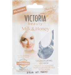 Victoria Beauty Колагенова лифтинг маска за околоочна зона с мед и мляко - 2 лепенки