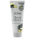 Victoria Beauty Почистваща и изглаждаща маска 2 в 1 с активен въглен и черна захар - 177 мл.