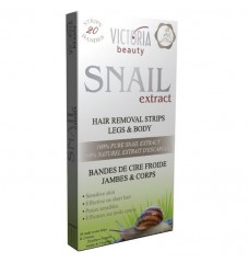 Victoria Beauty Snail Extract Депилиращи ленти за тяло с екстракт от охлюв 20 бр