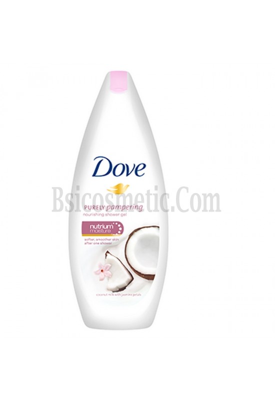 DOVE Душ гел - подхранващ PURELY PAMPERING COCONUT MILK WITH JASMINE PETALS - 250 мл.