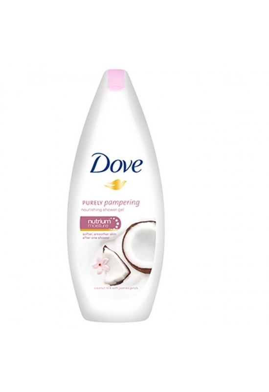 DOVE Душ гел - подхранващ PURELY PAMPERING COCONUT MILK WITH JASMINE PETALS - 250 мл.