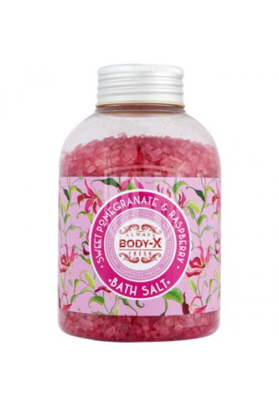 Body-X Соли за баня Sweet Pomegranate & Raspberry 600гр.
