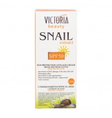 Victoria Beauty Слънцезащитен крем за лице с екстракт от охлюв SPF 50 - 50 мл.