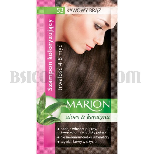 Marion Шампоан оцветител 53 кафеникаво кестеняво / coffee brown ( 6 бр в кутия )