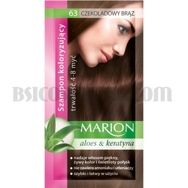 Marion Шампоан оцветител 63 шоколадово кафяво / chocolade brown ( 6 бр в кутия ) Marion Шампоан оцветител 63 шоколадово кафяво / chocolade brown ( 6 бр в кутия )