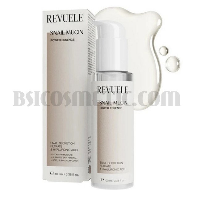 Revuele Snail Mucin Хидратираща есенция за лице с охлювен екстракт и хиалурон