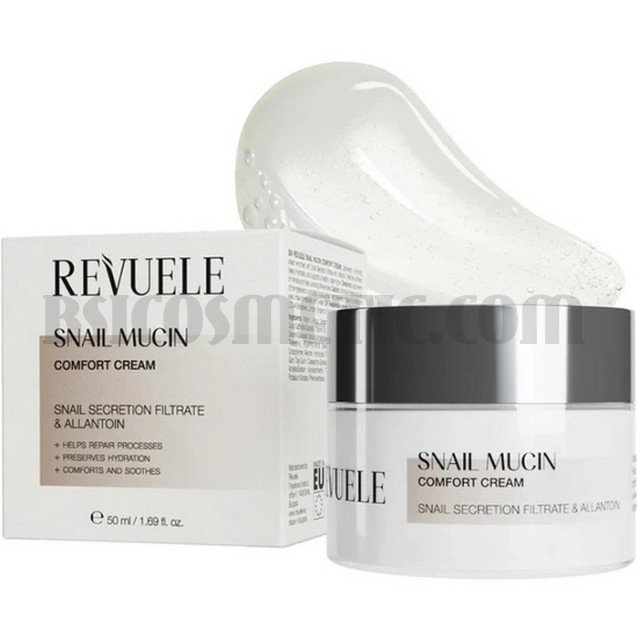 Revuele Snail Mucin Лек хидратиращ крем за лице с екстракт от охлюв