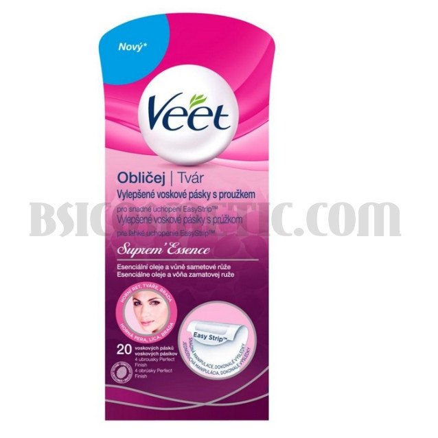 Veet Депилиращи ленти за лице - Suprem Essence - 18 бр.