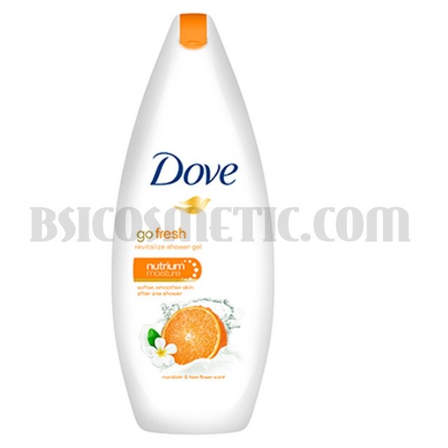 DOVE Душ гел - подхранващ GO FRESH -  MANDARIN & TIARE FLOWER SCENT - 250 мл.