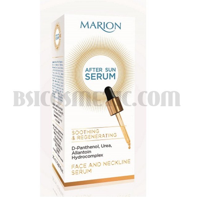 Marion РЕГЕНЕРИРАЩ СЕРУМ ЗА СЛЕД СЛЪНЧЕВИ БАНИ ЗА ЛИЦЕ И ДЕКОЛТЕ Marion РЕГЕНЕРИРАЩ СЕРУМ ЗА СЛЕД СЛЪНЧЕВИ БАНИ ЗА ЛИЦЕ И ДЕКОЛТЕ
