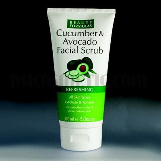 Beauty Formulas Скраб за лице с Авокадо и краставица Beauty Formulas Скраб за лице с Авокадо и краставица