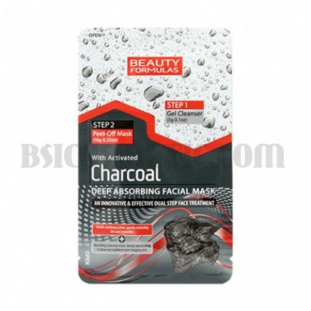 Beauty Formulas Дълбоко почистваща пилинг маска за лице с активен въглен Beauty Formulas Дълбоко почистваща пилинг маска за лице с активен въглен