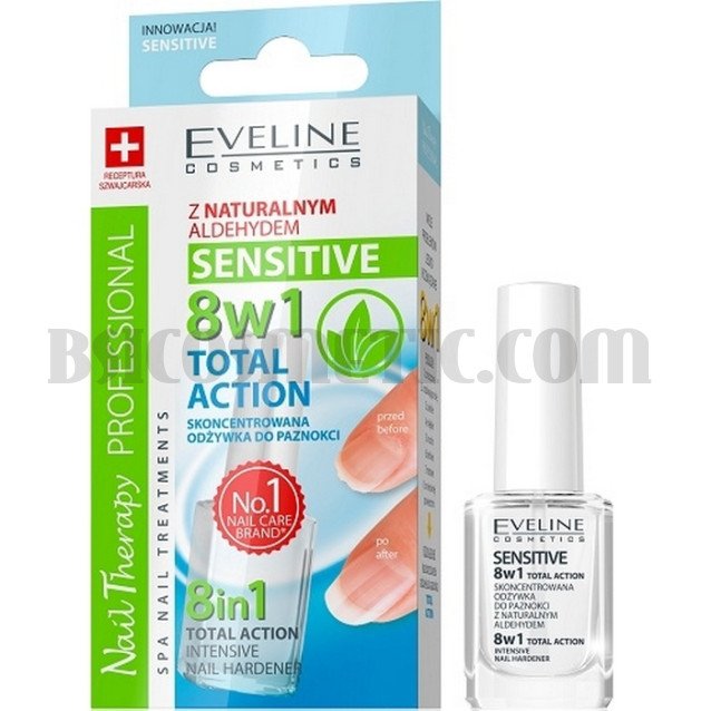 EVELINE ИНТЕНЗИВЕН ЗАЗДРАВИТЕЛ ЗА НОКТИ TOTAL ACTION 8В1 SENSITIVE