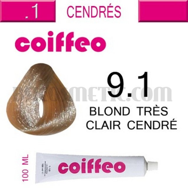 Coiffeo - 9.1 Пепелно много светло русо - 100мл.