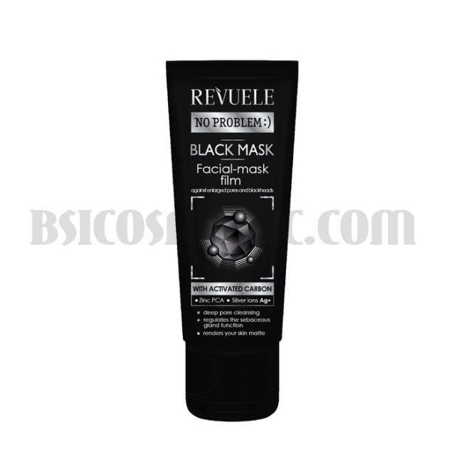 Revuele No Problem Черна пилинг маска за лице с активен въглен 80 ml Revuele No Problem Черна пилинг маска за лице с активен въглен 80 ml