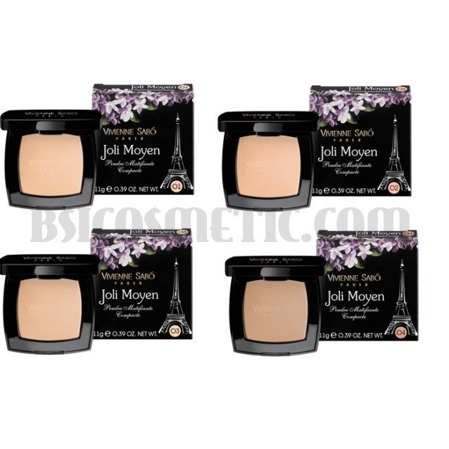 Vivienne Sabó Joli Moyen Матираща компактна пудра с огледалце Vivienne Sabó Joli Moyen Матираща компактна пудра с огледалце
