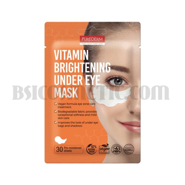 Purederm Изсветляваща маска за под очи 30 бр Purederm Изсветляваща маска за под очи 30 бр