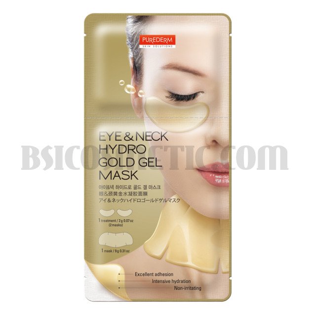 Purederm Златна гел маска за шия и околоочна зона