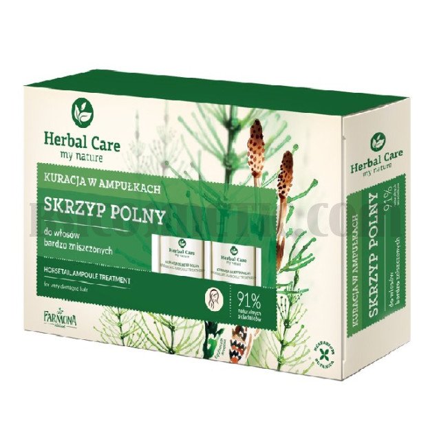 Farmona Herbal Care Възстановяващи ампули за увредена коса с екстракт от Полски Хвощ без отмиване