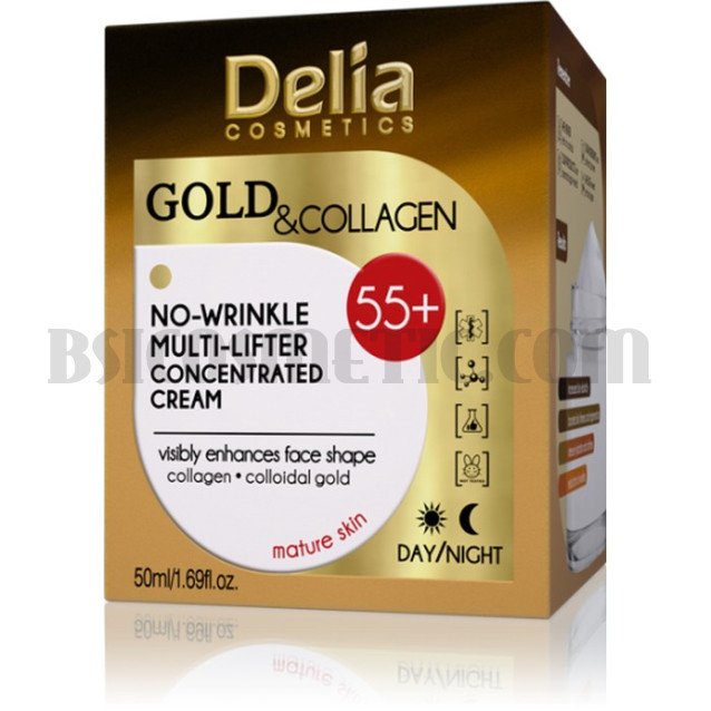 Delia Gold & Collagen 55+  Крем за лице 50 мл
