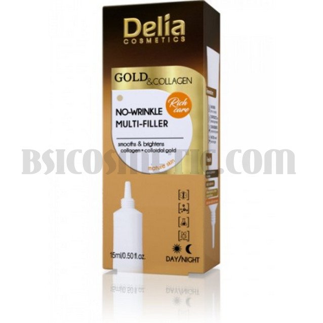 Delia Gold & Collagen Филър крем против бръчки 15 мл