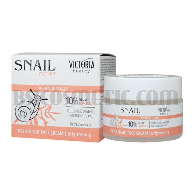 Victoria Beauty Snail Extract Asian Rituals Дневен и нощен изсветляващ крем за лице с охлювен екстракт