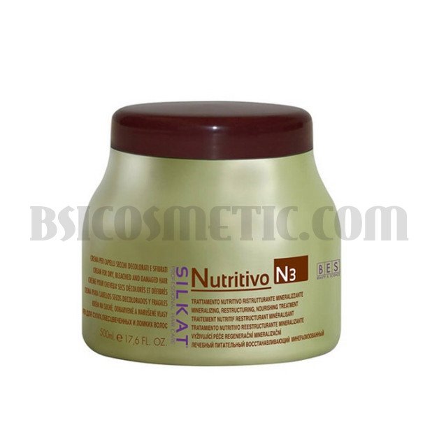 Възстановяваща маска за суха и увредена коса BES Silkat Nutritivo N3 Mask