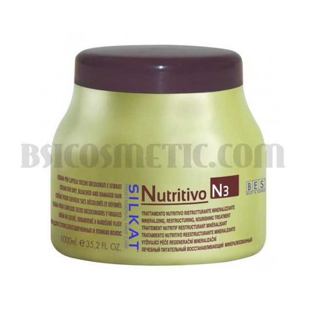 Възстановяваща маска за суха и увредена коса BES Silkat Nutritivo N3 Mask