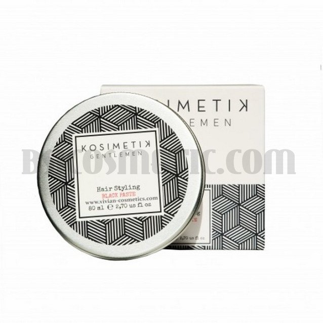 Черна вакса за матиране на посивели коси със силна фиксация Kosimetik Gentlemen Black Paste