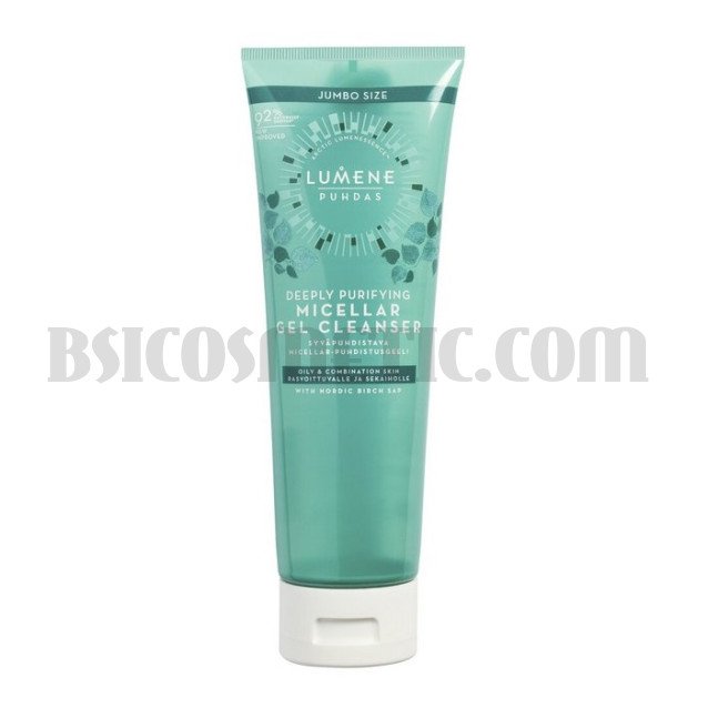 Мицеларен дълбоко почистващ гел за мазна и комбинирана кожа Lumene PUHDAS Micellar Gel Cleanser JUMBO SIZE Мицеларен дълбоко почистващ гел за мазна и комбинирана кожа Lumene PUHDAS Micellar Gel Cleanser JUMBO SIZE