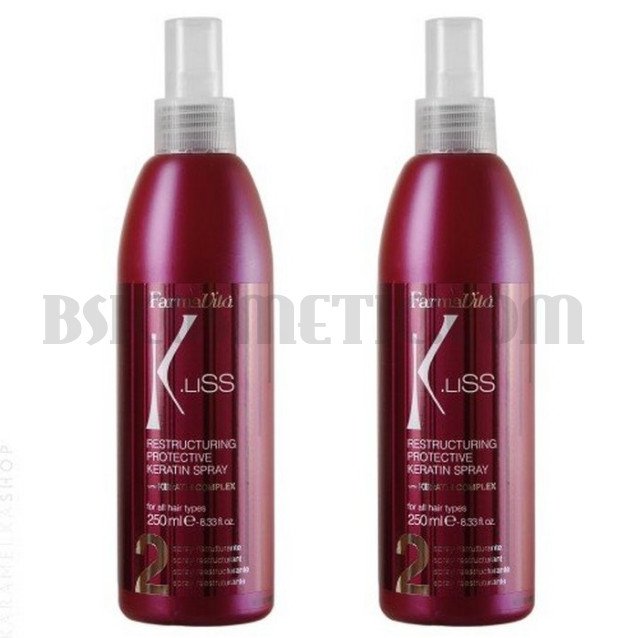 Комплект FarmaVita K.Liss Изглаждащ и предпазващ спрей - 2 броя