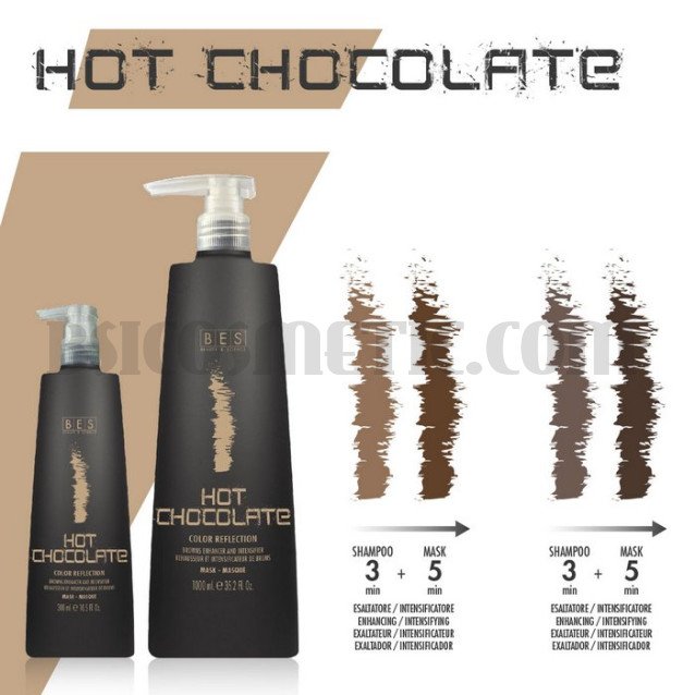 Оцветяващ шампоан с тониращо действие в шоколадов цвят BES Hot Chocolate