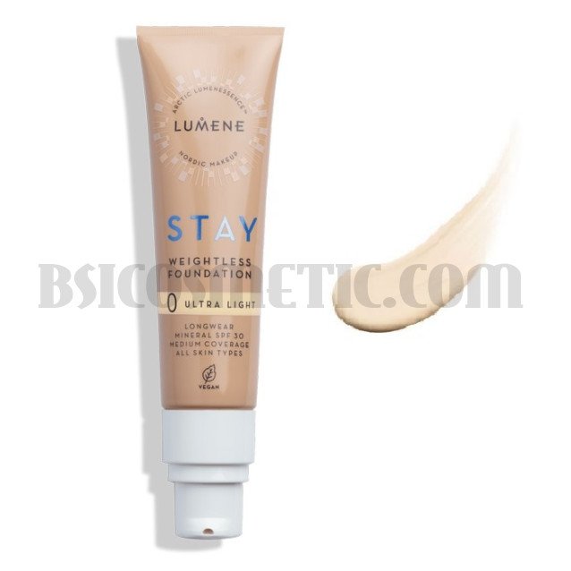 Веган Дълготраен Фондьотен с минерален SPF 30 Lumene Stay Weightless Foundation