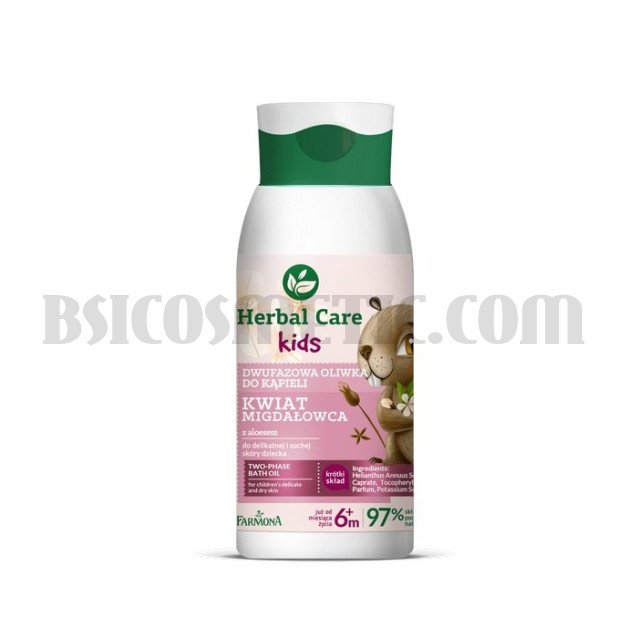Деликатен измиващ крем-гел за чувствителна и суха кожа Farmona Herbal Care Kids Two-Phase Bath Oil