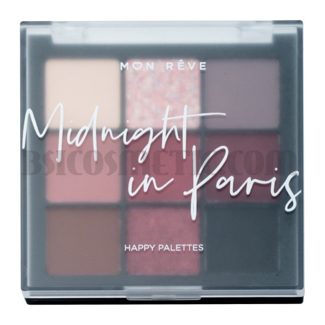Палитра сенки за очи 9 цвята Mon Reve Midnight in Paris Happy Palettes