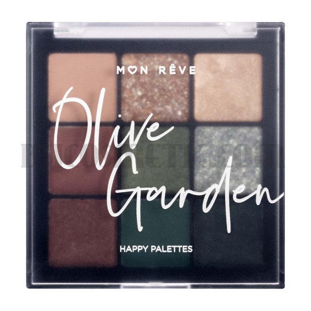 Палитра сенки за очи 9 цвята Mon Reve Olive Garden Happy Palettes