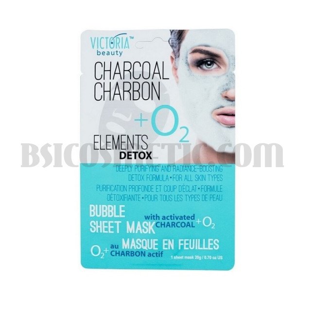 Victoria Beauty Дълбоко почистваща кислородна маска за лице с въглен "bubble"