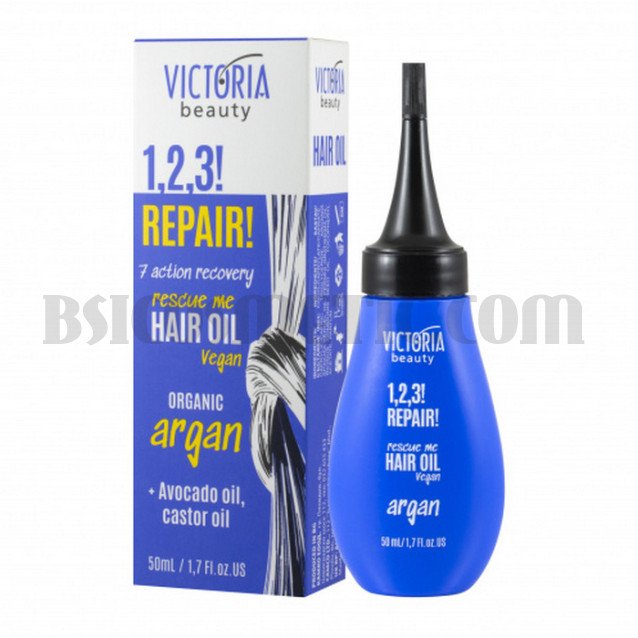 Victoria Beauty  1,2,3! REPAIR! Масло за увредена коса с арган Victoria Beauty  1,2,3! REPAIR! Масло за увредена коса с арган