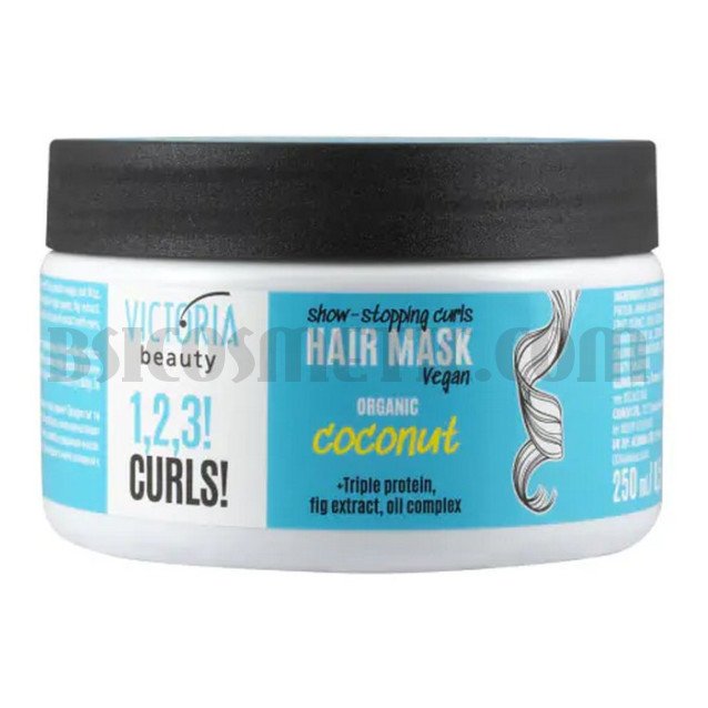 Victoria Beauty  1,2,3! CURLS! Маска за къдрава коса с кокос