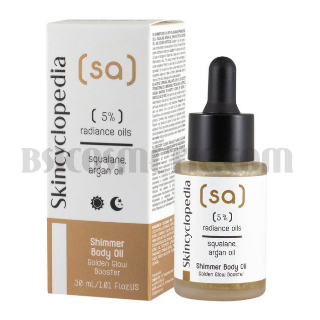 Skincyclopedia Масло за тяло с 5% озаряващи масла и златни частици Skincyclopedia Масло за тяло с 5% озаряващи масла и златни частици