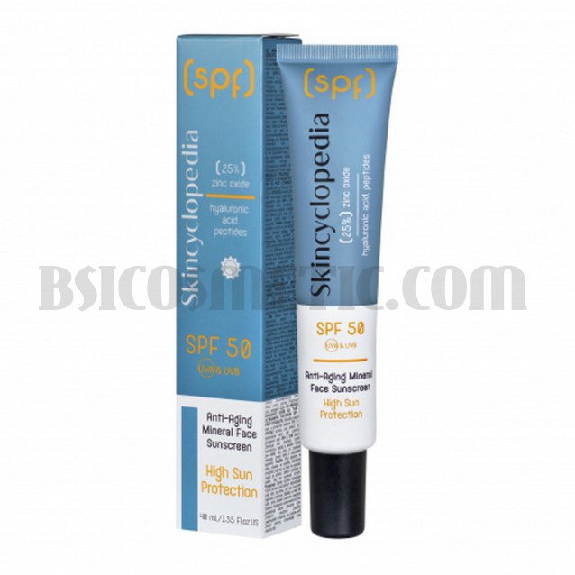 Skincyclopedia SPF 50 антиейдж минерален слънцезащитен крем за лице Skincyclopedia SPF 50 антиейдж минерален слънцезащитен крем за лице