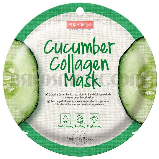 Purederm Колагенова маска за лице с краставица Purederm Колагенова маска за лице с краставица