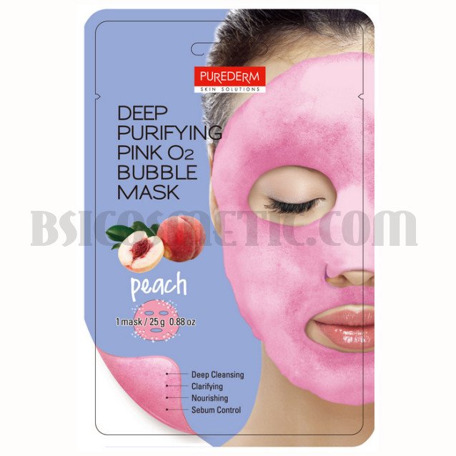 Purederm Дълбоко почистваща кислородна маска за лице с праскова Purederm Дълбоко почистваща кислородна маска за лице с праскова